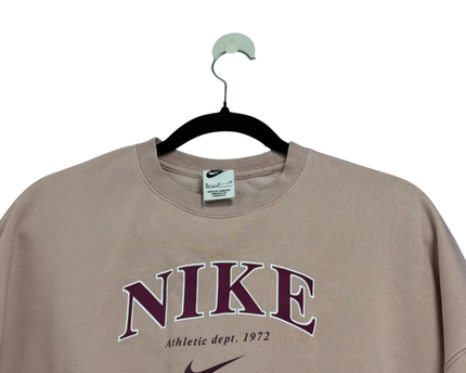 Nike Pink Athletic Dept 1972 Graphic Cropped Sweatshirt