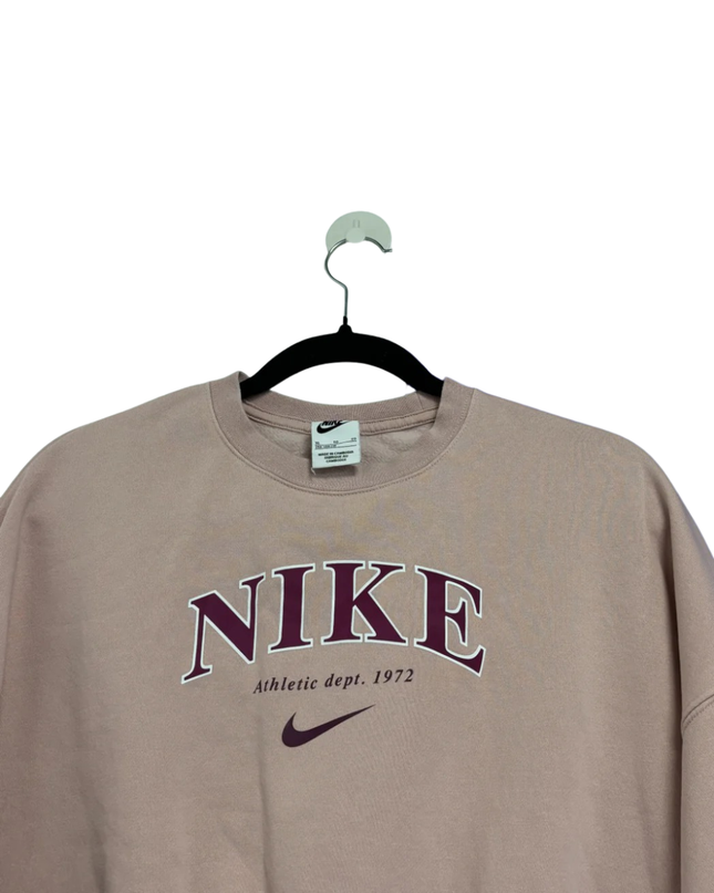 Nike Pink Athletic Dept 1972 Graphic Cropped Sweatshirt
