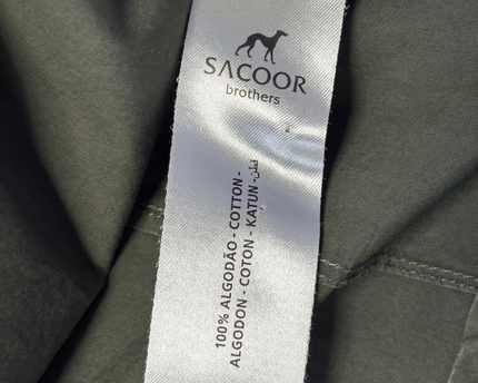 Sacoor Brothers Olive Green Slim Fit Icon Poplin Shirt