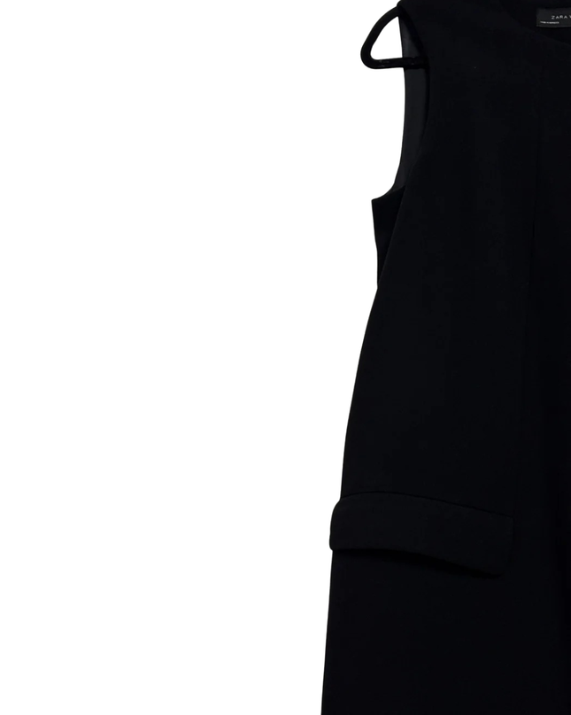 Zara Woman Black Sleeveless Longline Dress