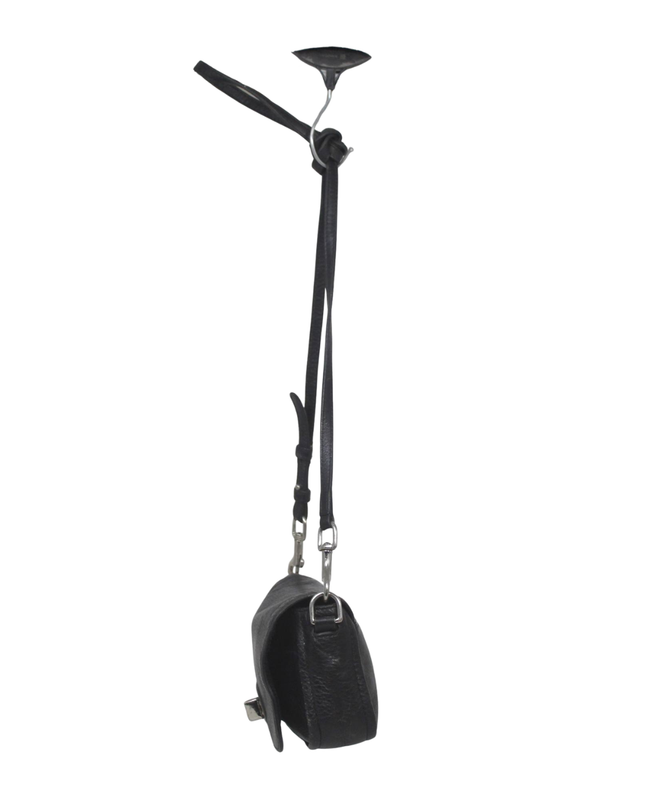 Coach Black Leather Turnlock Crossbody Bag