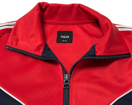 R&B Navy Blue Colorblock Track Jacket