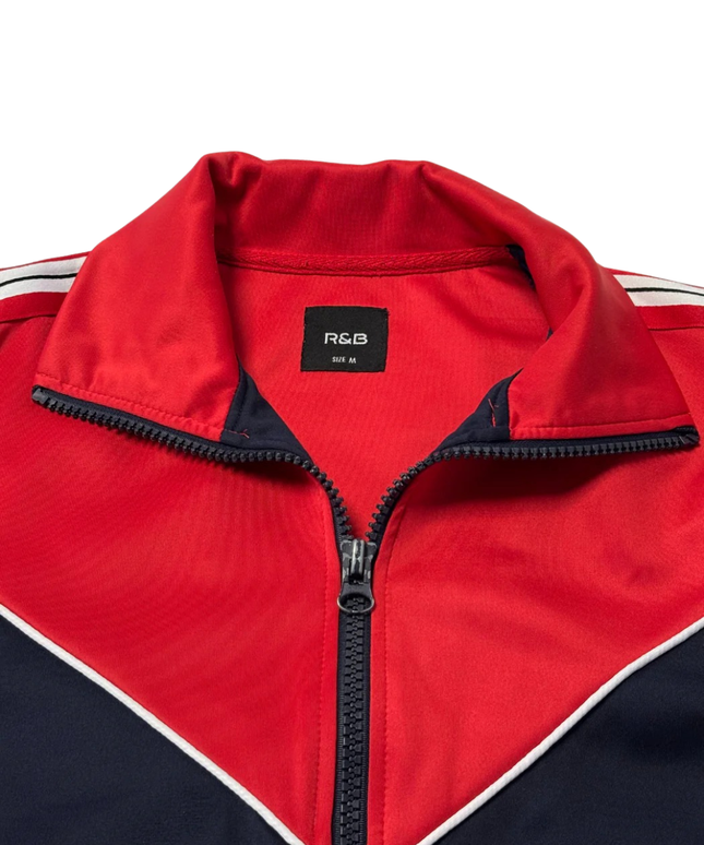 R&B Navy Blue Colorblock Track Jacket