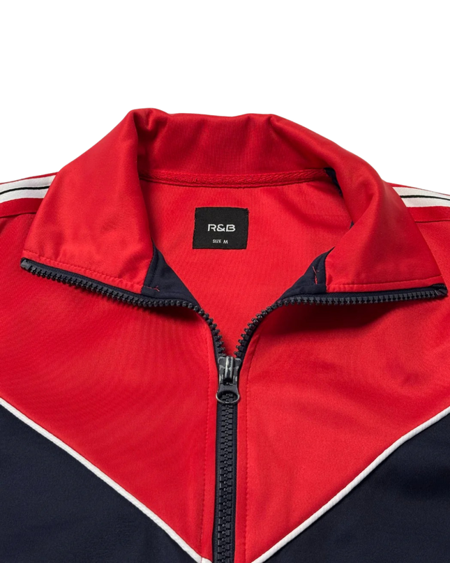 R&B Navy Blue Colorblock Track Jacket