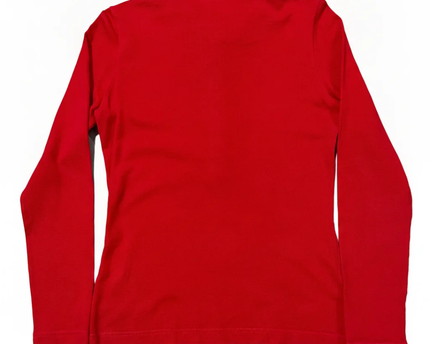 Lacoste Red Long-Sleeve Cotton Polo Shirt