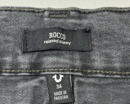 True Religion Rocco Relaxed Skinny Black Jeans