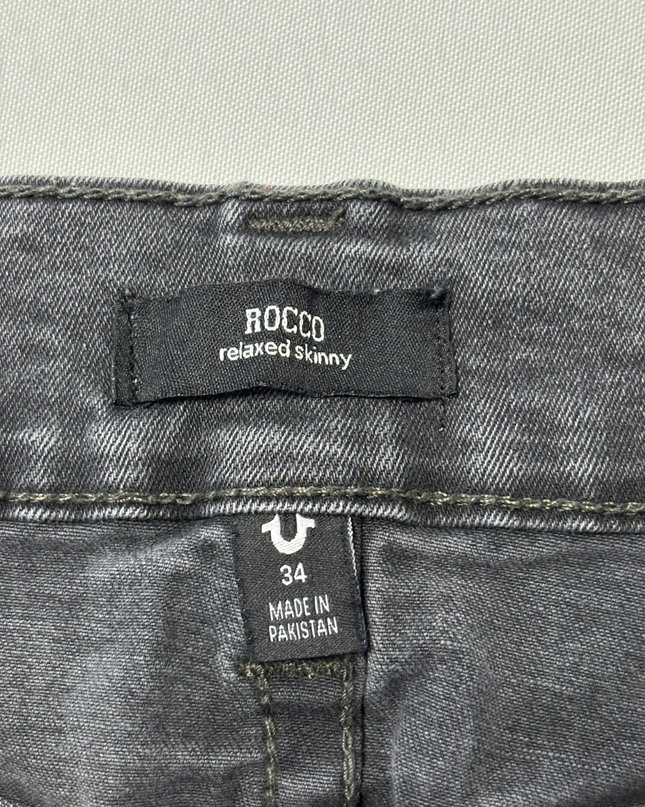 True Religion Rocco Relaxed Skinny Black Jeans