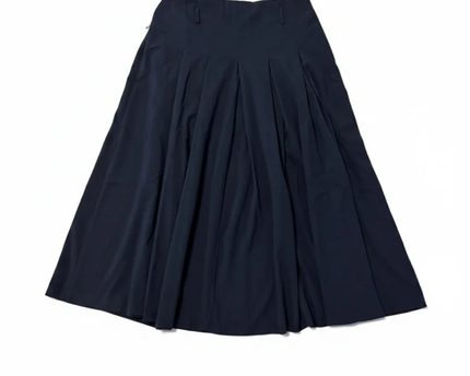 Koton Navy Blue Pleated Midi Skirt