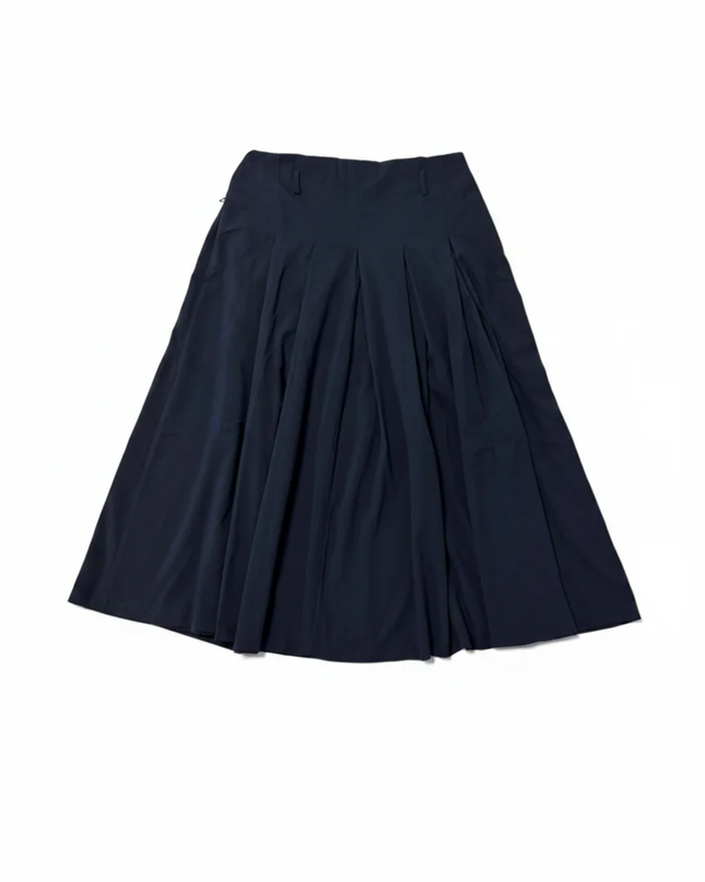 Koton Navy Blue Pleated Midi Skirt