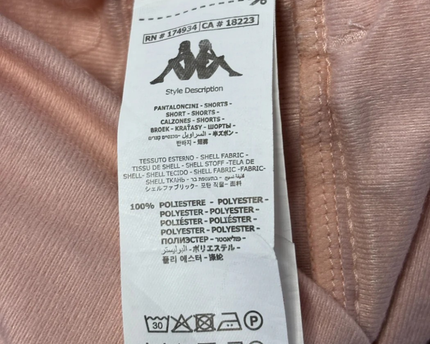Kappa Pink Logo Tape Athletic Shorts