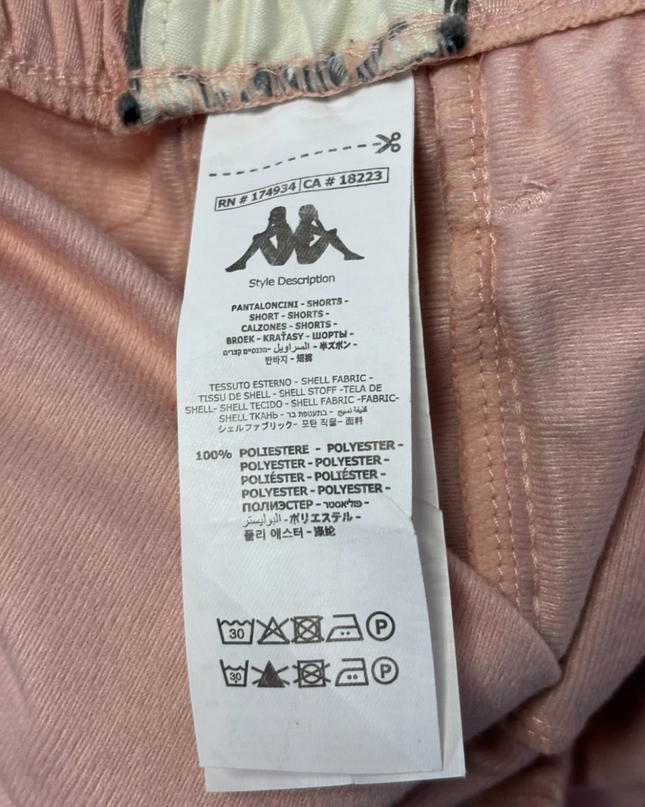 Kappa Pink Logo Tape Athletic Shorts
