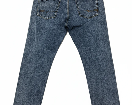 RESERVED Blue Acid Wash Straight Leg Jeans