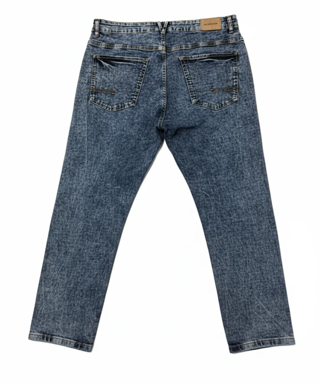 RESERVED Blue Acid Wash Straight Leg Jeans