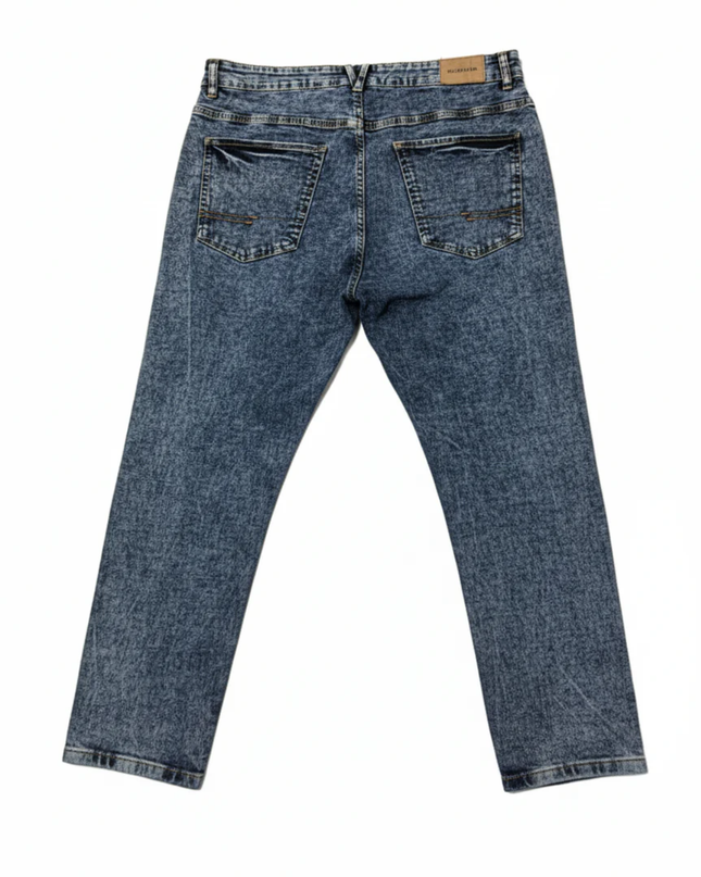 RESERVED Blue Acid Wash Straight Leg Jeans