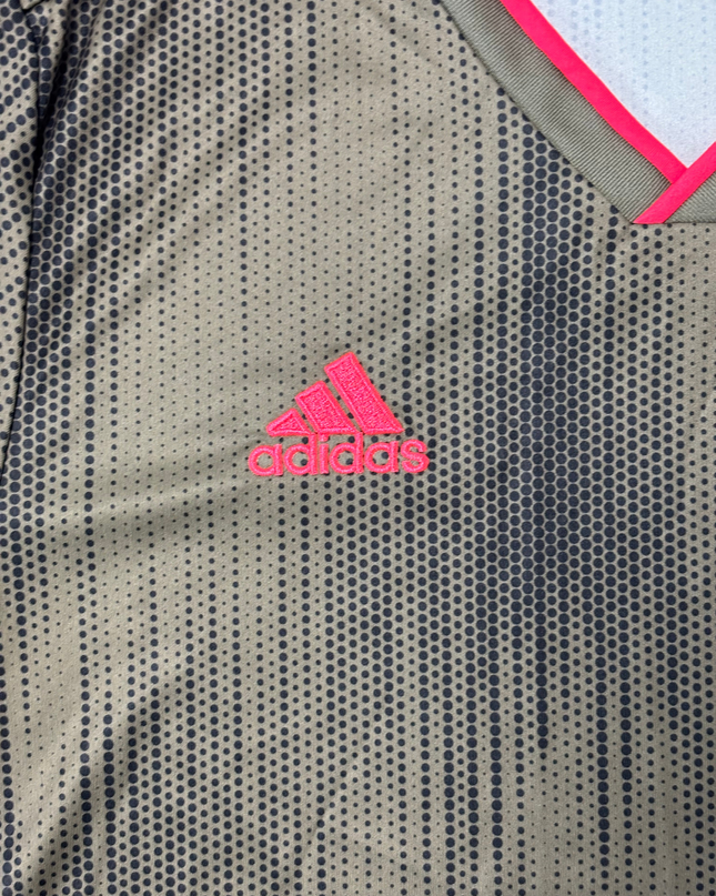 Adidas Olive & Black Climalite Neon Trim Performance Football Jersey