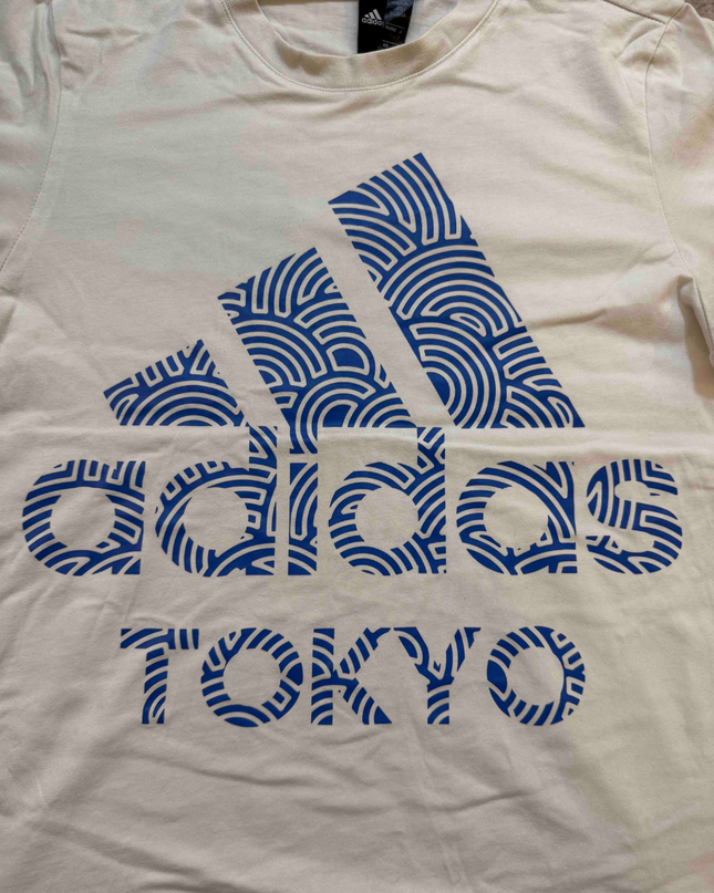 Adidas Hirocoledge Tokyo Cream Graphic T-Shirt - S