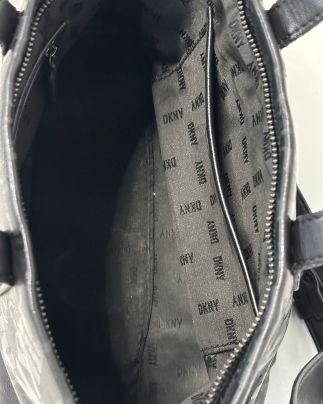 DKNY Tonal Graffiti Print Black Weekender Bag