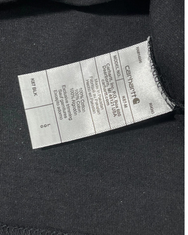 Carhartt Black Loose Fit K87 Pocket T-Shirt W/Tags