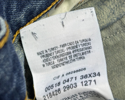 Levi's Blue 518 Straight Leg Button Fly Jeans