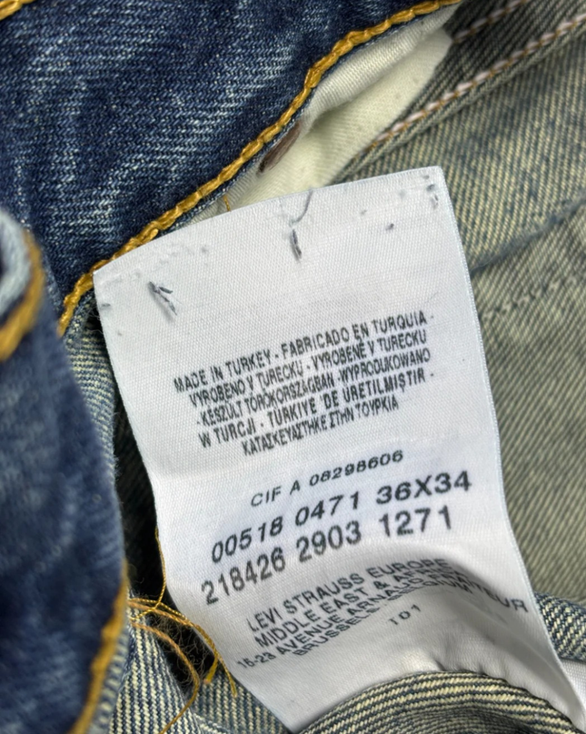Levi's Blue 518 Straight Leg Button Fly Jeans
