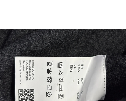Hugo Boss Grey Extrafine Lambswool V-Neck Sweater