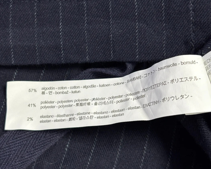 Stradivarius Navy Blue Pinstripe Utility Shirt Jacket