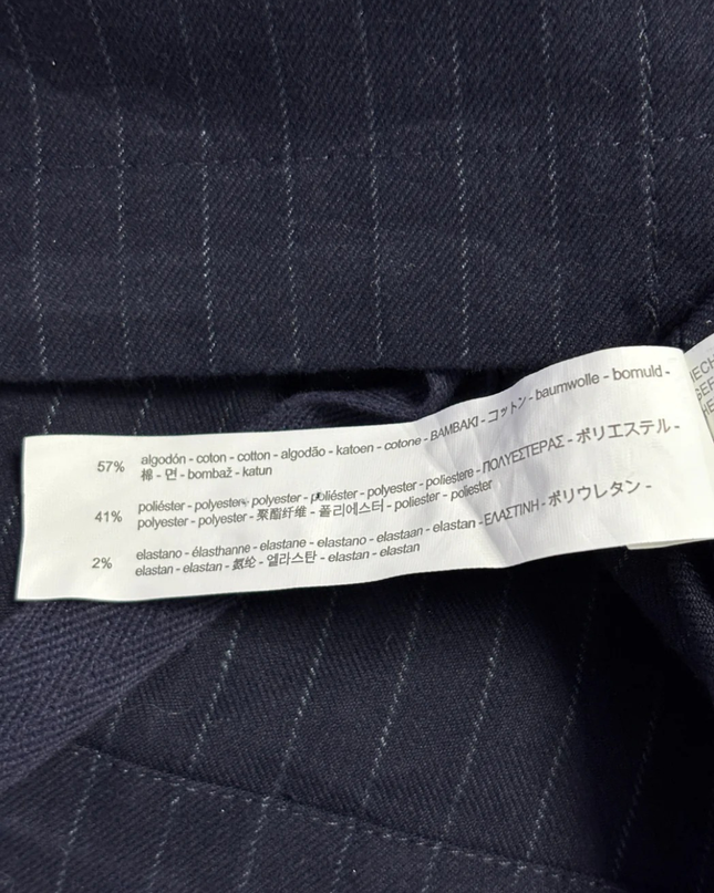 Stradivarius Navy Blue Pinstripe Utility Shirt Jacket