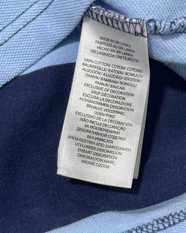 Polo Ralph Lauren Blue Striped Custom Slim Fit Polo Shirt