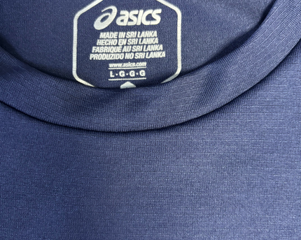 Asics Navy Blue Graphic Print Performance Sports T-Shirt