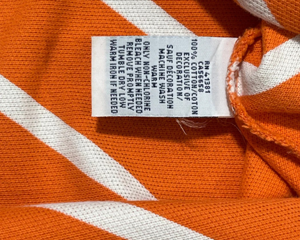 Polo Ralph Lauren Orange and White Striped Polo Shirt
