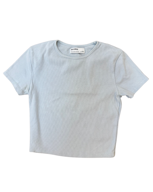 Bershka Light Blue Crop Top - XS