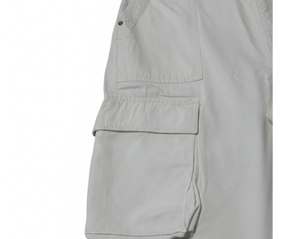 Bershka White High-Waist Cargo Utility Pants