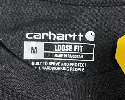 Carhartt Men's K87 Loose Fit Short-Sleeve Pocket T-Shirt - Black W/Tags