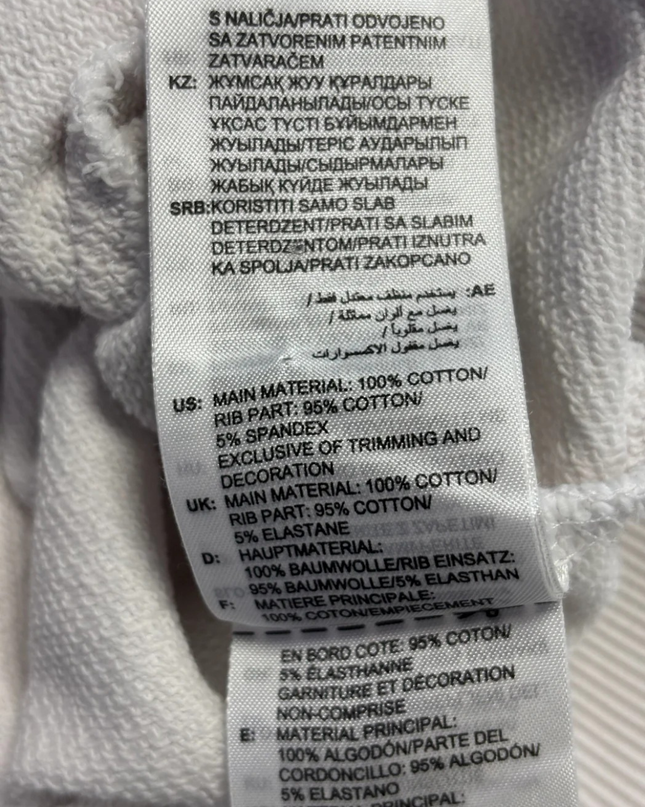 Adidas White 3-Stripes Zip-Up Hoodie