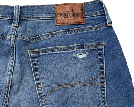 Hollister Blue Skinny Distressed Stripe Jeans