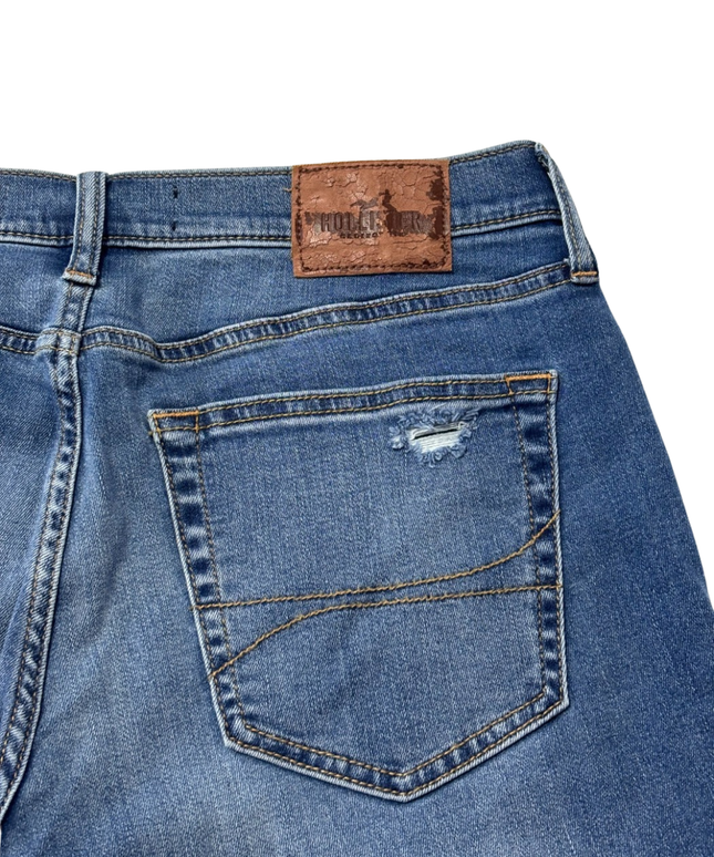Hollister Blue Skinny Distressed Stripe Jeans
