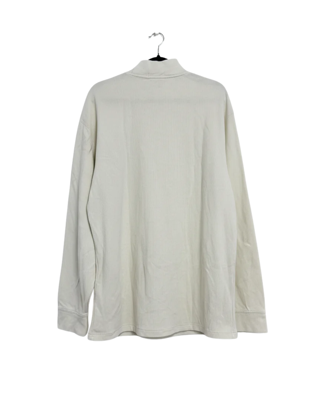Polo Ralph Lauren Off-white Half-Zip Ribbed Pullover Sweater