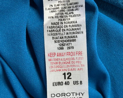 Lily & Franc Teal Knotted Front Midi Dress