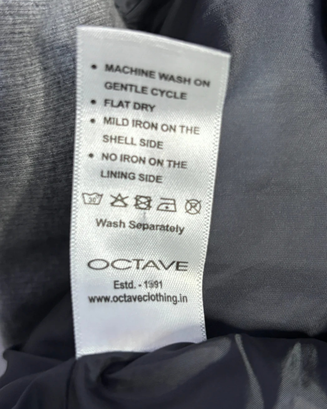 Octave Grey Padded Bomber Jacket with Elbow Patches