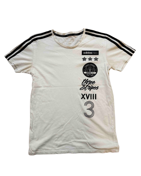 Adidas Neo Three Stripes Graphic White T-Shirt - S