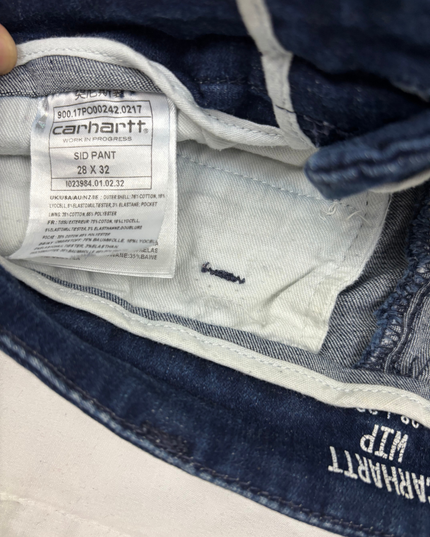Carhartt WIP “Sid Pant” Slim Tapered Navy Pants - XS | Waist: 28"