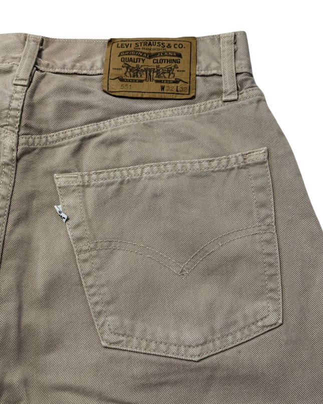 Levi's 551 Beige Vintage Straight Leg Button Fly Jeans