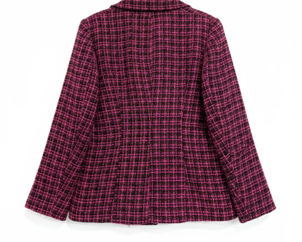 Wardrobe Pink and Black Bouclé Tweed Blazer