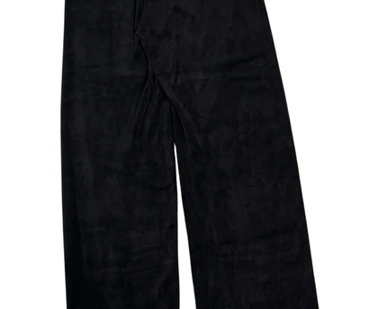 Juicy Couture Black Velour Crest Track Pants