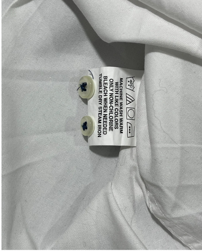 Tommy Hilfiger White Regular Fit Long Sleeve Button-Down Shirt