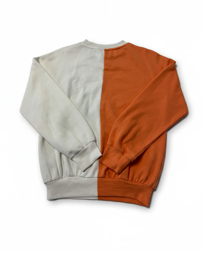 Space Jam Orange and White Bugs Bunny Split Graphic Sweatshirt