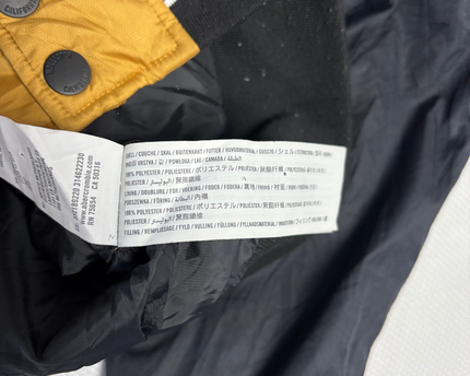 Hollister Yellow Contrast Sleeve Varsity Bomber Jacket