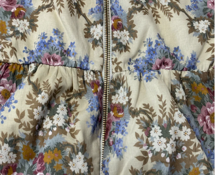 Xdye Beige Floral Strapless Mini Dress
