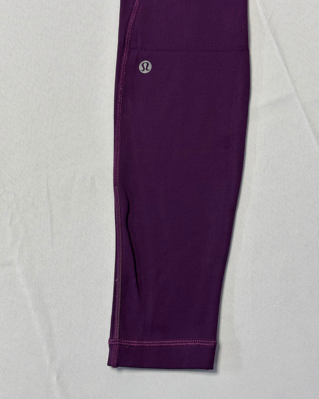 Lululemon Purple Zipper Pocket Fleece Lined Leggings