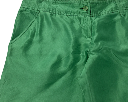 Missoni Green Silk Shantung Bermuda Shorts